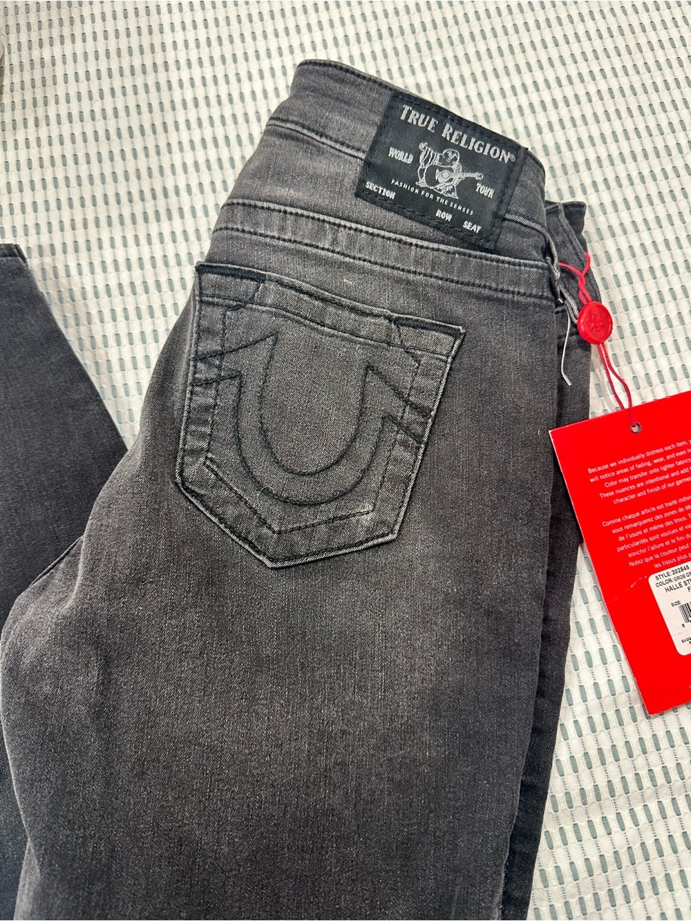 True Religion Women’s Charcoal Black Skinny Jeans
